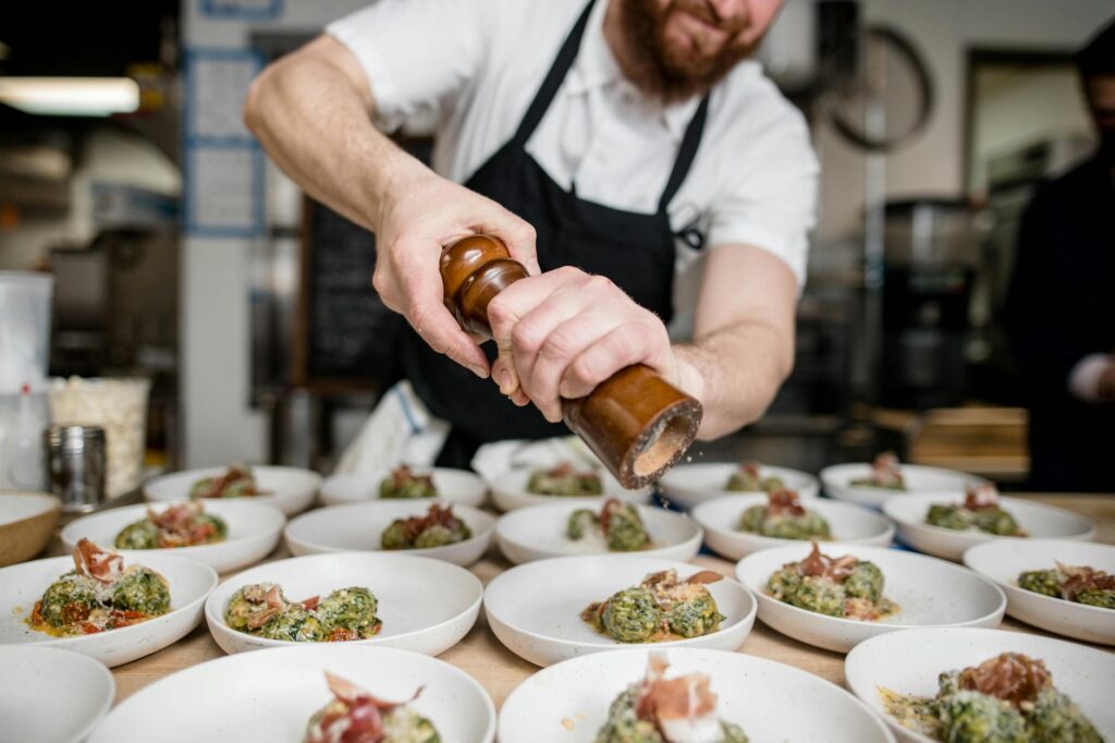 Free stock photo of asian food, chef, garnish